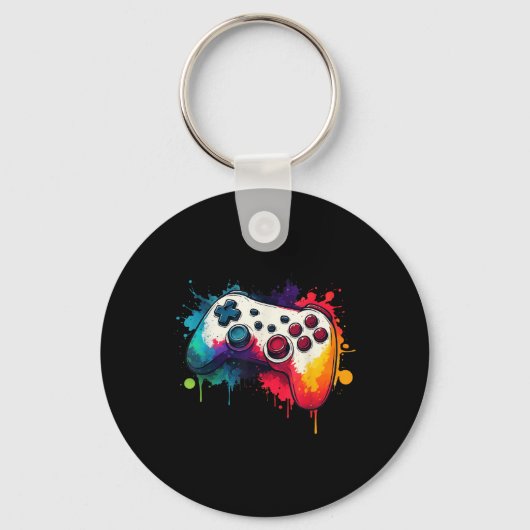 Beheer Alle Dingen Videospelcontroller Gamer Sleutelhanger (Voorkant)