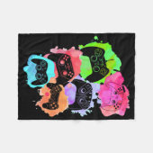 Beheer alle gamer videogame liefhebber controller fleece deken (Voorkant (Horizontaal))