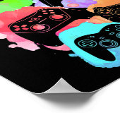 Beheer alle gamer videogame-liefhebber controller  poster (Hoek)