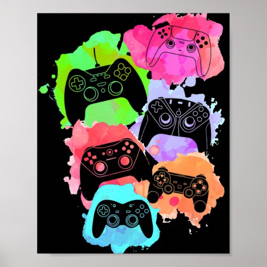 Beheer alle gamer videogame-liefhebber controller  poster (Voorkant)