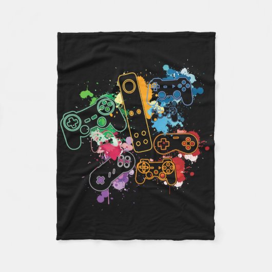 Beheer Alles Met De Videogame Controller Fleece Deken (Voorkant)