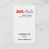 BEHEER PEDICURE Alleen nagels Visitekaartje (Achterkant)