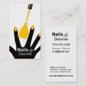 BEHEER PEDICURE Nail Salon geel Visitekaartje (Voorkant / Achterkant)
