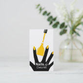 BEHEER PEDICURE Nail Salon geel Visitekaartje (Staand voorkant)