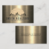 Beheer van gebouwen | Onroerend goed | Goud metaal Visitekaartje (Voorkant / Achterkant)