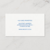 Beheer | Visitekaartje van een makelaar in onroere (Achterkant)