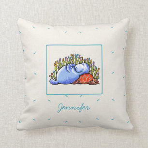 Beheer Zee Turtle Slumber Party - Gepersonaliseerd Kussen