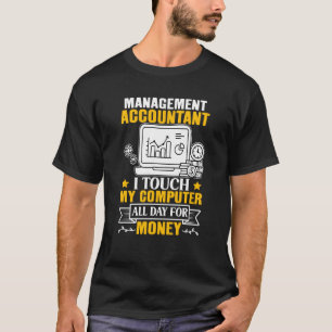 Beheeraccountant drukt de hele dag op mijn compute t-shirt