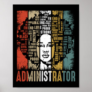 Beheerder Afro African American Black History Poster