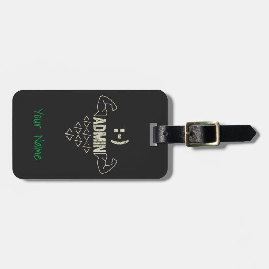 Beheerder IT Sysadmin Computer Scientist Bagagelabel (Voorkant horizontaal)