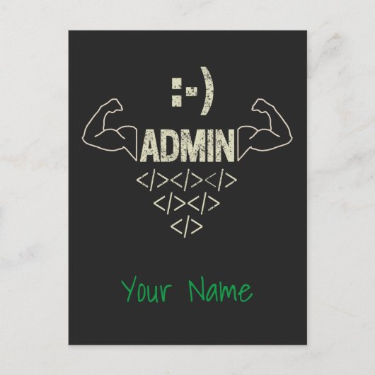 Beheerder IT Sysadmin Computer Scientist Feestdagenkaart (Voorkant)