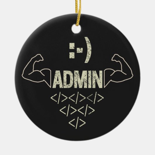 Beheerder IT Sysadmin Computer Scientist Keramisch Ornament (Voorkant)