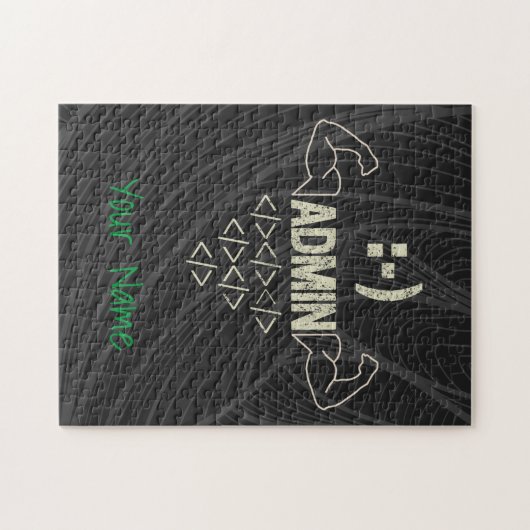 Beheerder IT Sysadmin Computer Scientist Legpuzzel (Horizontaal)