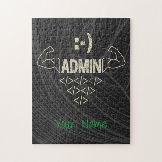 Beheerder IT Sysadmin Computer Scientist Legpuzzel (Verticaal)