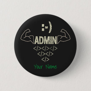 Beheerder IT Sysadmin Computer Scientist Ronde Button 5,7 Cm