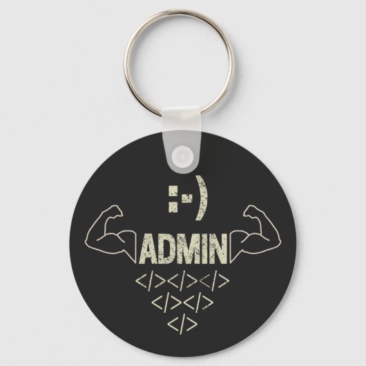 Beheerder IT Sysadmin Computer Scientist Sleutelhanger (Voorkant)