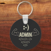Beheerder IT Sysadmin Computer Scientist Sleutelhanger (Voorkant)