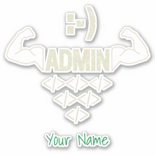 Beheerder IT Sysadmin Computer Scientist Sticker (Voorkant)