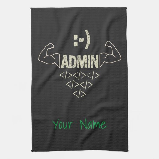 Beheerder IT Sysadmin Computer Scientist Theedoek (Verticaal)