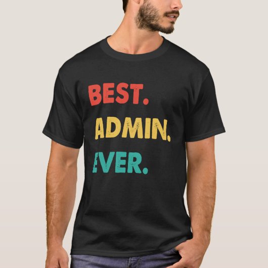 Beheerder retro Beste beheer ooit T-shirt (Voorkant)