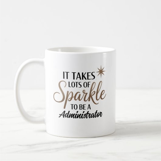 Beheerder Sparkle – Fun Admin Gift Koffiemok (Links)