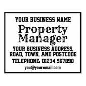 Beheerder van onroerend goed met naam, adres, enz. rubberstempel (Afrduk)