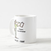 Beheerders Cartoon Vrouw Koffiemok (Voorkant links)