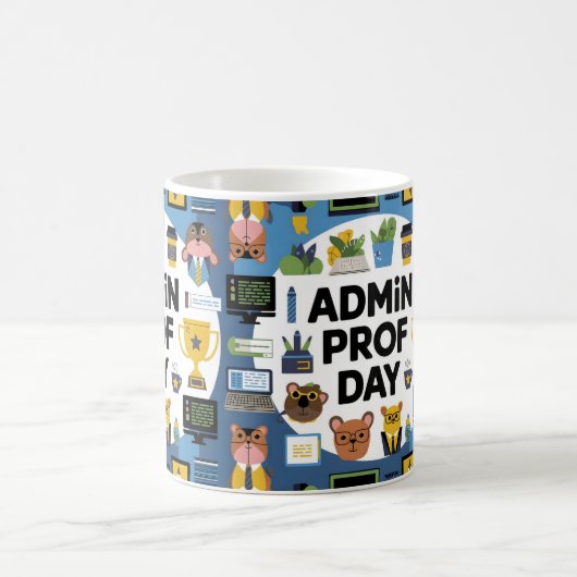 Beheerdersprofessionals vieren koffiemok (Center)