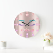 Beheerlijke Cool Trendy Rose Gold Glitter Faux Lah Grote Klok (Huis)