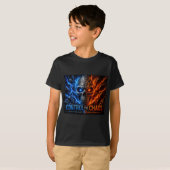 Beheers de Chaos Schedel – Vuur & IJs Gespleten Ge T-shirt (Voorkant volledig)
