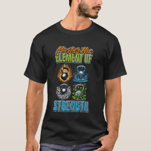 Beheers het element van kracht Kettlebell Fitness T-shirt