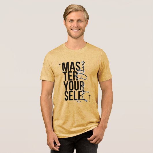 Beheers jezelf Tri-Blend shirt (Voorkant volledig)