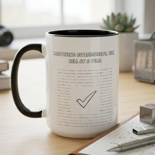 Beheersing van Spreadsheets Data-analist Progressi Tweekleurige Koffiemok