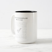 Beheersing van Spreadsheets Data-analist Progressi Tweekleurige Koffiemok (Voorkant links)