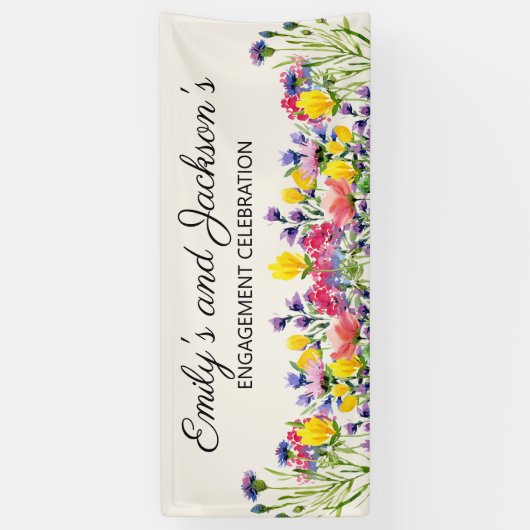 Beheerspartij Felebratie Wildbloemen Naam Spandoek (Verticaal)