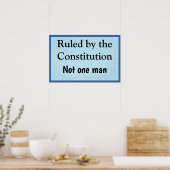 Beheerst door de Grondwet Poster (Keuken)