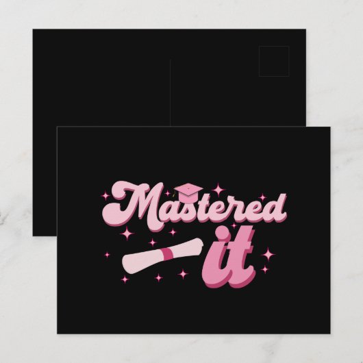 Beheerst Het Afgestudeerd Master MBA Afstuderen Briefkaart (Voorkant / Achterkant)