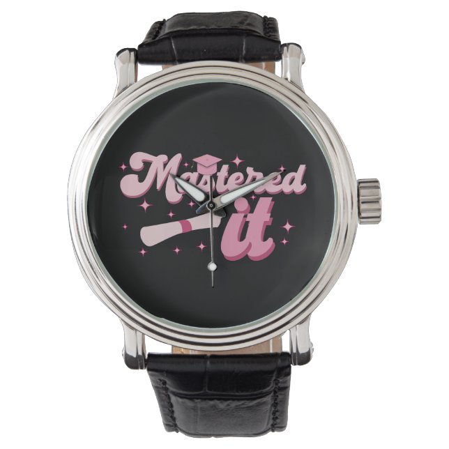 Beheerst Het Afgestudeerd Master MBA Afstuderen Horloge (Voorkant)