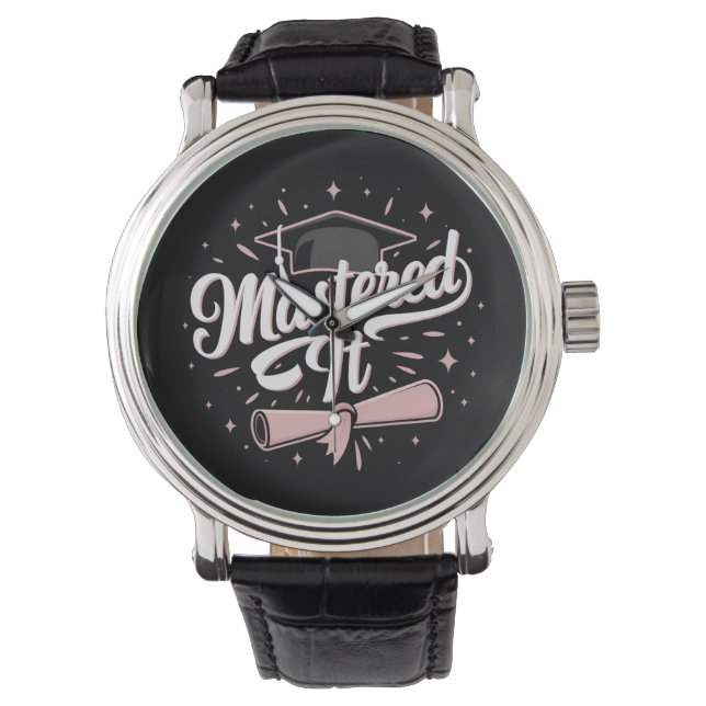 Beheerst Het Afgestudeerd Master MBA Afstuderen Horloge (Voorkant)
