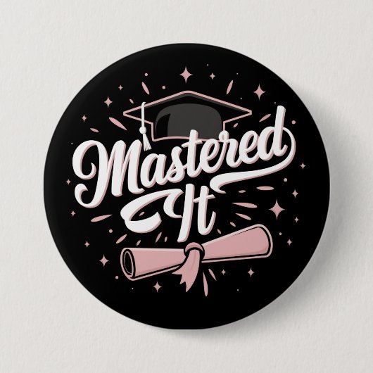 Beheerst Het Afgestudeerd Master MBA Afstuderen Ronde Button 7,6 Cm (Voorkant)