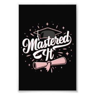 Beheerst Het Afgestudeerd Masterdiploma MBA Afstud Foto Afdruk