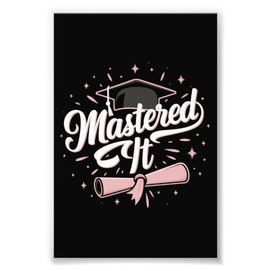 Beheerst Het Afgestudeerd Masterdiploma MBA Afstud Foto Afdruk (Voorkant)