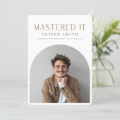Beheerst Het Afstudeerfoto Afstuderen Aankondiging (Staand voorkant)