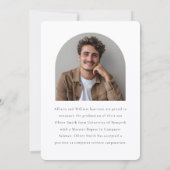 Beheerst Het Afstudeerfoto Afstuderen Aankondiging (Achterkant)