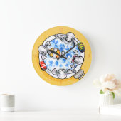 Beheert Hot Tub Fun Off-Leash Art™ Grote Klok (Huis)