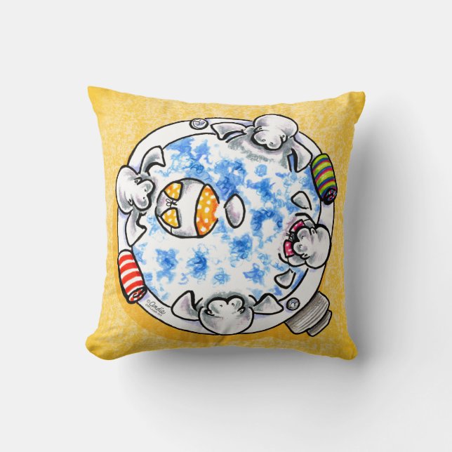 Beheert Hot Tub Fun Off-Leash Art™ Kussen (Voorkant)