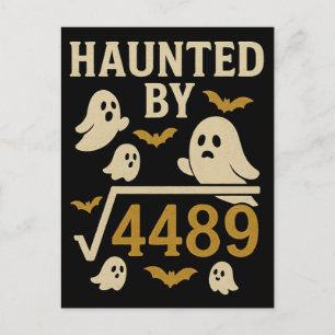 Behekst door √4489 Grappige Halloween Wiskunde Feestdagenkaart