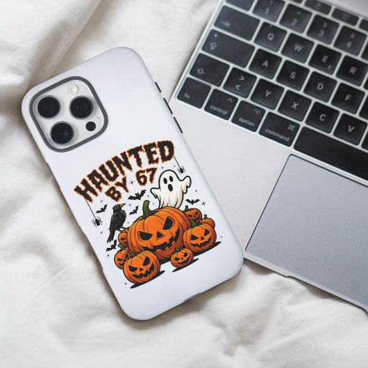 Behekst door 67 Grappige Geest En Pompoen Hallowee Case-Mate iPhone Case