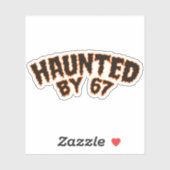 Behekst door 67 Grappige Geest En Pompoen Hallowee Sticker (Vel)