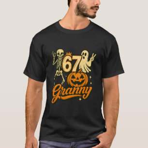 Behekst door 67 Six Seven 6 7 Meme Gen Alpha Hallo T-shirt